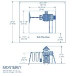 Backyard Discovery Monterey Cedar Wood Playset Swing Set with Double Story Clubhouse Wave Slide and Glider Swing - Image 5