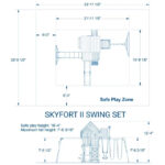 Backyard Discovery Skyfort II Cedar Wood Playset Swing Set with Raised Clubhouse Wave Slide Monkey Bars and Rock Climbing Wall - Image 5