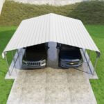 VersaTube Classic 20' x 20' x 7' Steel Carport DIY Kit Metal Roof Vehicle Shelter with Slip-Fit Frame - Image 2