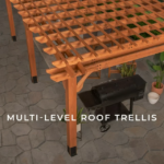 Backyard Discovery Beaumont 20' x 12' Cedar Wood Pergola with PowerPort and Wind-Tested Frame - Image 4
