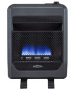 Bluegrass Living 20,000 BTU Propane Gas Ventless Blue Flame Space Heater with Blower and Base Feet B20TPB-BB