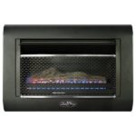 Duluth Forge 26,000 BTU Dual Fuel Ventless Linear Wall Gas Fireplace with Log DF300L, Thermostat Control
