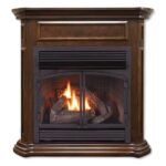 Duluth Forge 32,000 BTU Dual Fuel Ventless Gas Fireplace in Nutmeg Finish
