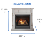 Duluth Forge 32,000 BTU Dual Fuel Ventless Gas Fireplace in Antique White - Image 6