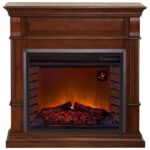 Duluth Forge Apple Spice Full Size Electric Fireplace with Wood Mantel