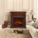 Duluth Forge Apple Spice Full Size Electric Fireplace with Wood Mantel - Image 5