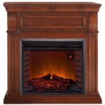 Duluth Forge Auburn Cherry Full Size Electric Fireplace with Wood Mantel