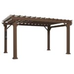 Backyard Discovery Ashford 14' x 12' Brown Steel Pergola with Soft Canopy - Image 2