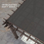 Backyard Discovery Ashford 14' x 12' Brown Steel Pergola with Soft Canopy - Image 7