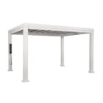 Backyard Discovery Windham 14' x 10' White Steel Pergola with Soft Canopy - Image 2