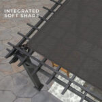 Backyard Discovery Stratford 14' x 10' Black Steel Pergola with Soft Canopy - Image 8
