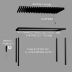 Backyard Discovery Sarasota 14' x 10' Black Steel Louvered Pergola - Image 2