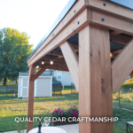 Backyard Discovery Arcadia 12' x 9.5' Cedar Gazebo with PowerPort - Image 3