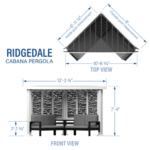 Backyard Discovery Ridgedale Steel Pergola with Built-in Seating - Image 3
