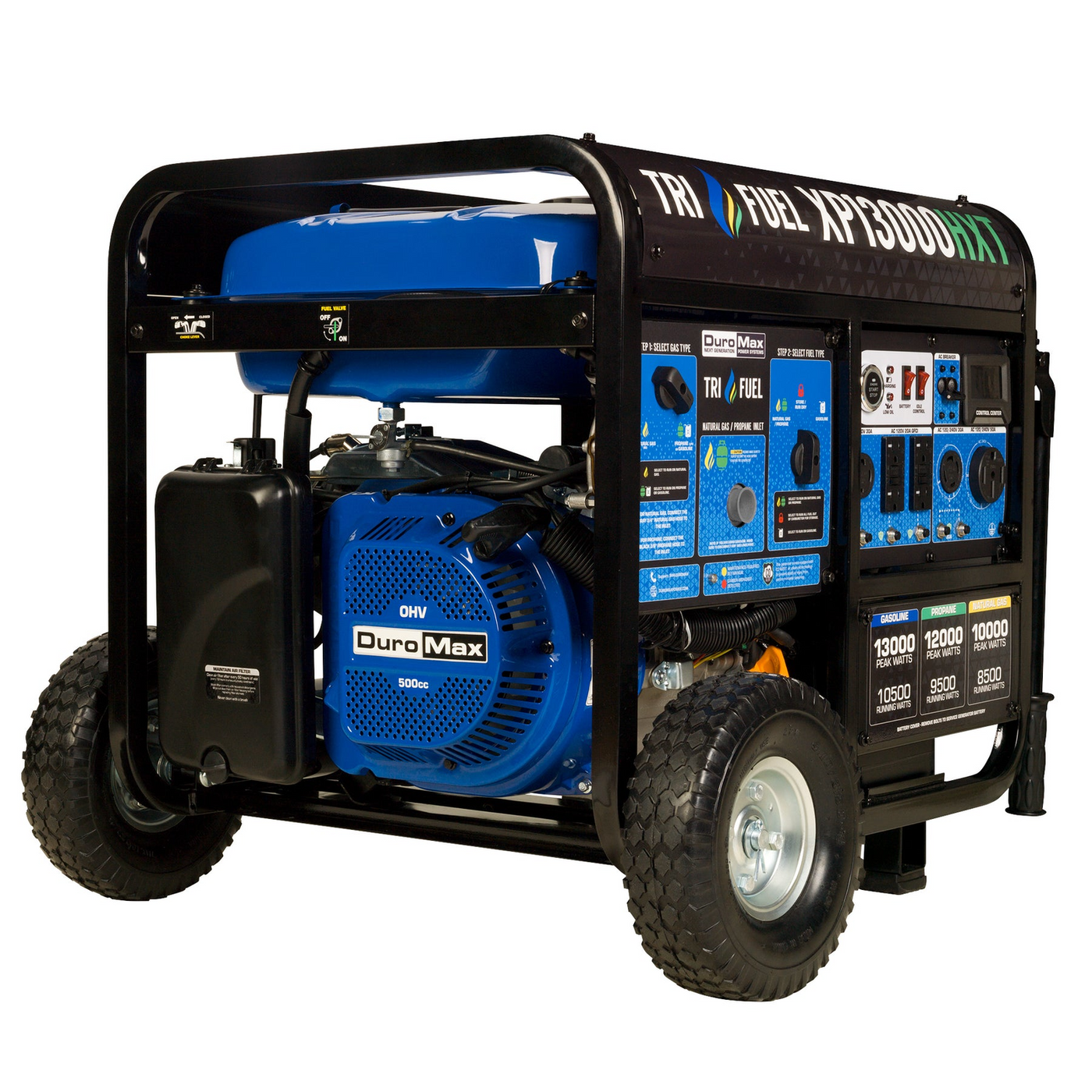 saybroker-product-43-image-1.png DuroMax XP13000HXT 13000-Watt Tri-Fuel Portable Generator with CO Alert - Image 1