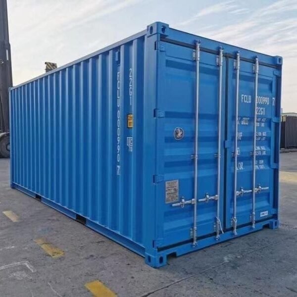 shippingcontainers_4use_1655901750_2866234079709006771_7681475953-1-600x600-1-1.jpg 20FT Blue SHIPPING CONTAINER VAN (Intercontinental containers ) - Image 1