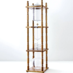 Yama 25 Cup Cold Brew Tower Curved Brown Wood Frame