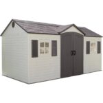 Lifetime 15 ft. x 8 ft. Outdoor Garden Storage Shed with Double Doors & Skylights