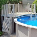 Vinylworks 5′ x 5′ Resin Above Ground Swimming Pool Deck Kit Taupe