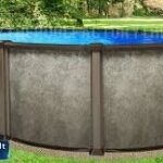 18’x33′ Saltwater LX Oval Above Ground Swimming Pool – Features Stainless Steel Skimmer Panel