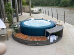 vidaXL Spa Surround Gray Poly Rattan - Image 4