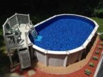 Vinylworks 5′ x 13.5′ Resin Above Ground Swimming Pool Deck Kit Taupe - Image 4